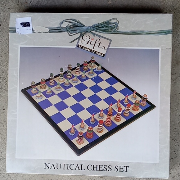 Nautical Chess Set Gifts by House of Lloyd - Picture 1 of 7